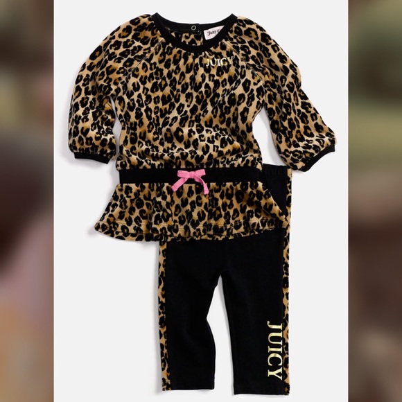 Juicy Couture Other - Juicy couture leopard print outfit size 3/6 months